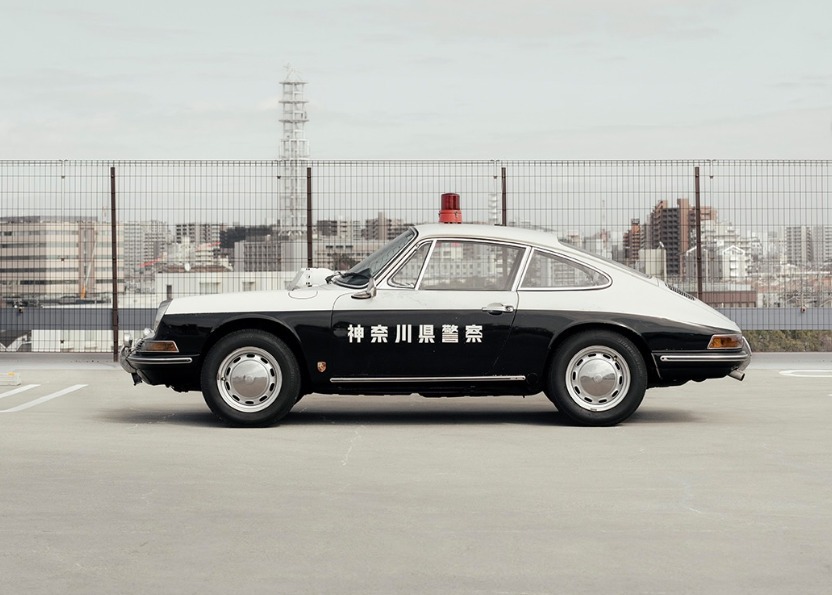 One of four Porsche 912 models custom-built for use as police cars