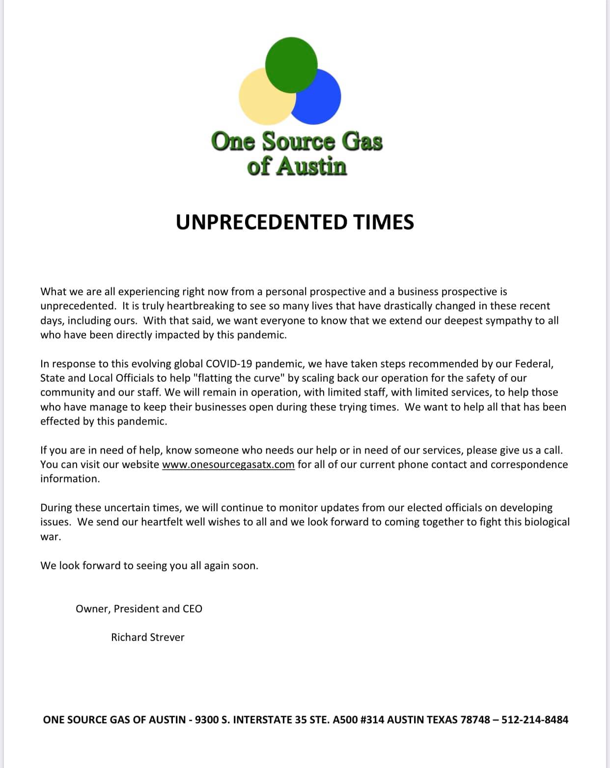 One Source Gas of Austin | San Marcos TX