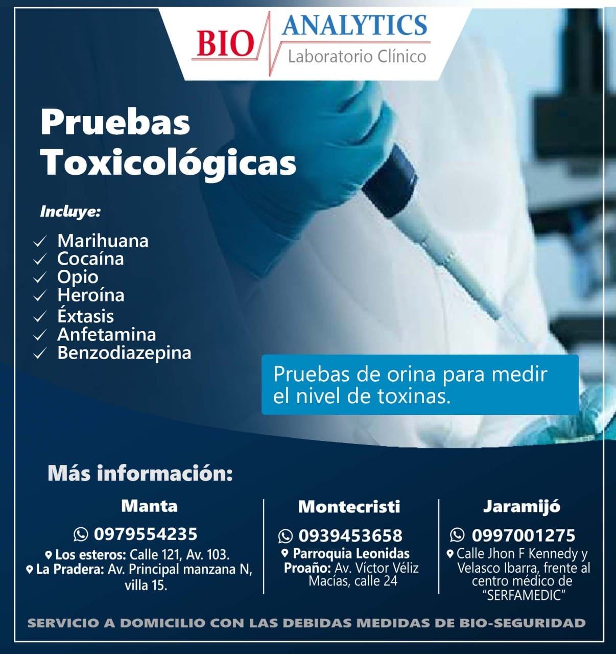 ¿Necesitas una prueba... - Bioanalytics - Laboratorio Clínico