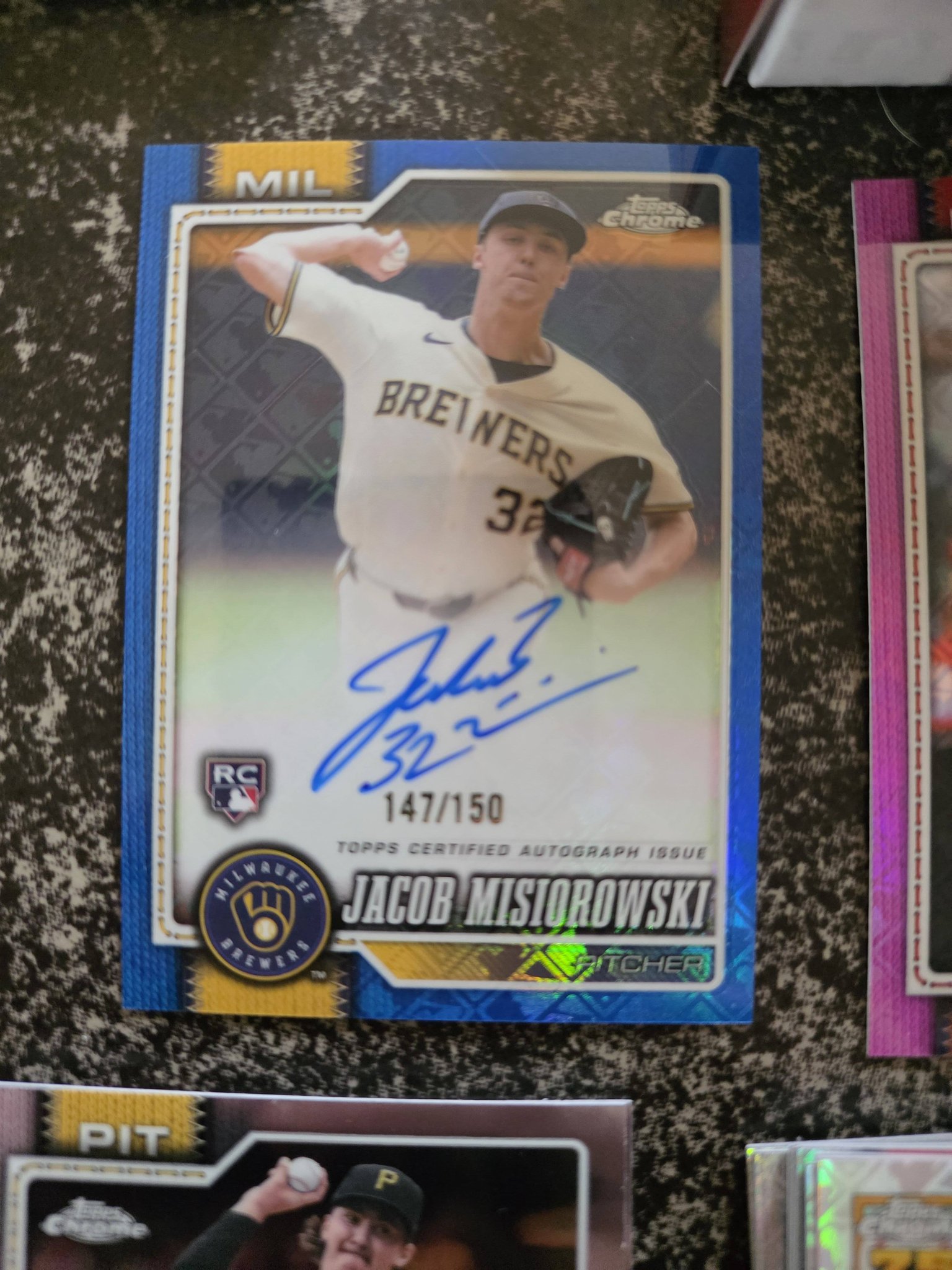 Jacob Mistorowski 2023-24 Topps Chrome Rookie Autograph Card #147/150