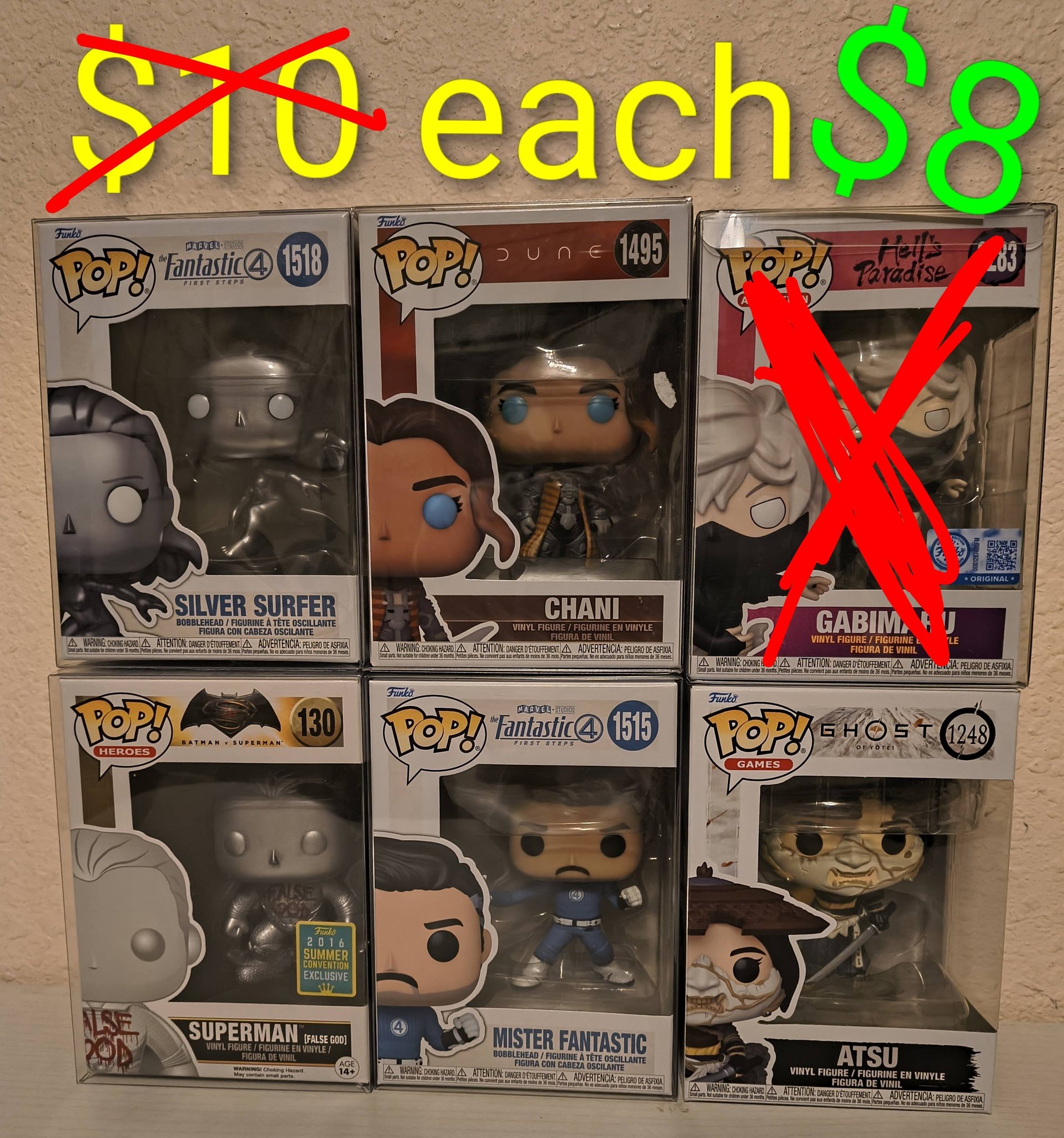 FUNKO POPS/PIXS & DC FOR SALE!‼️ 💥PRICE IN PICS 💥NO HOLDS