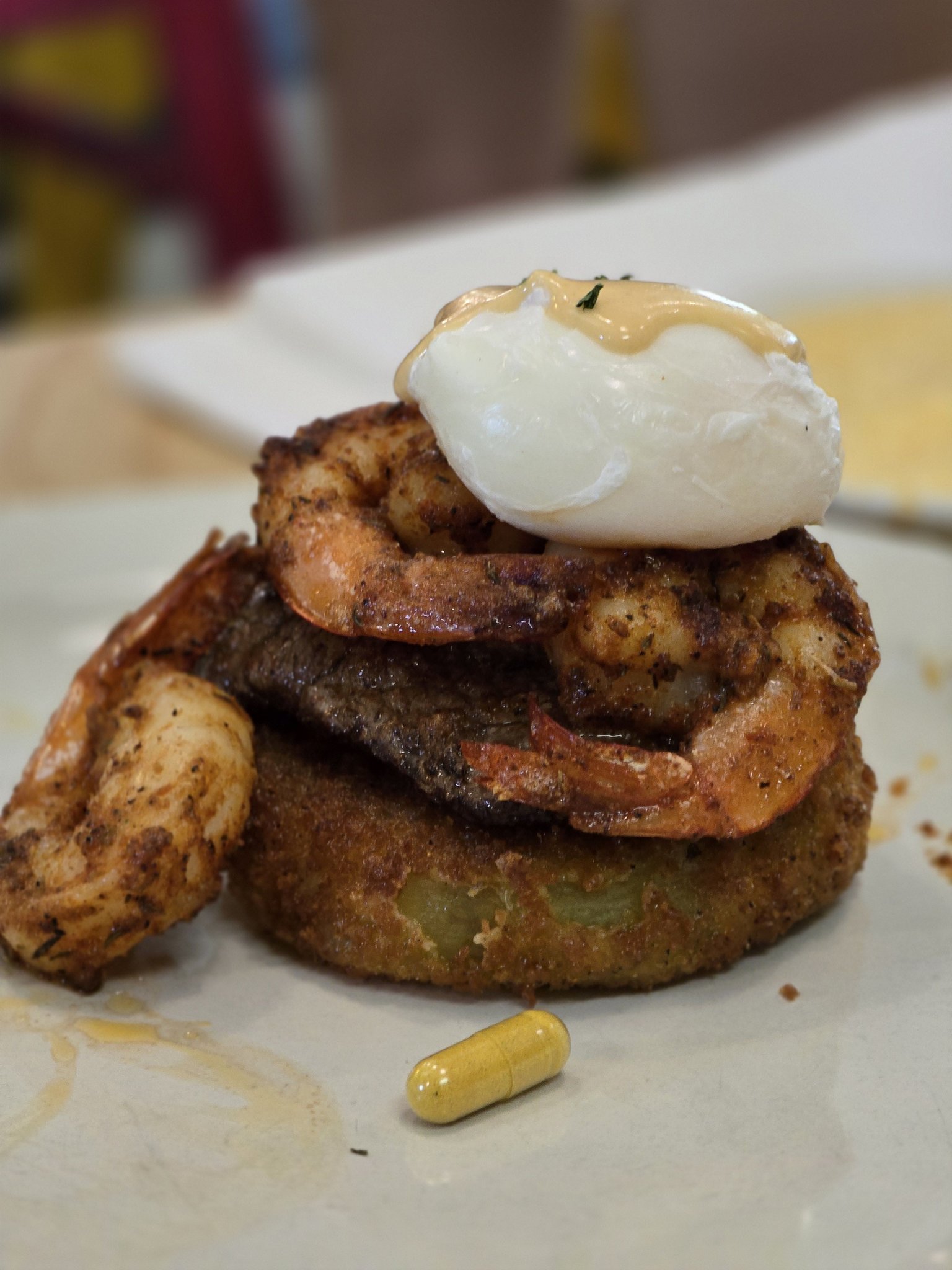GLP-1 helps with Surf and Turf Benedict at Liz's Diner