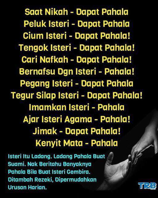 Viral Johor Kadang Kadang Kita Tak Sedar Bertapa Besarnya Ganjaran Apabila Suami Buat Isteri Gembira Buat Isteri Rasa Disayangi Dan Dilindungi Untungnya Isteri Dapat Suami Yang Baik Beruntungnya Suami Menjadi