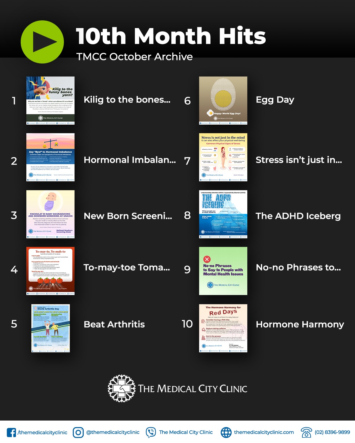 The Medical - Here are your October hits! Capping off October, here are ...
