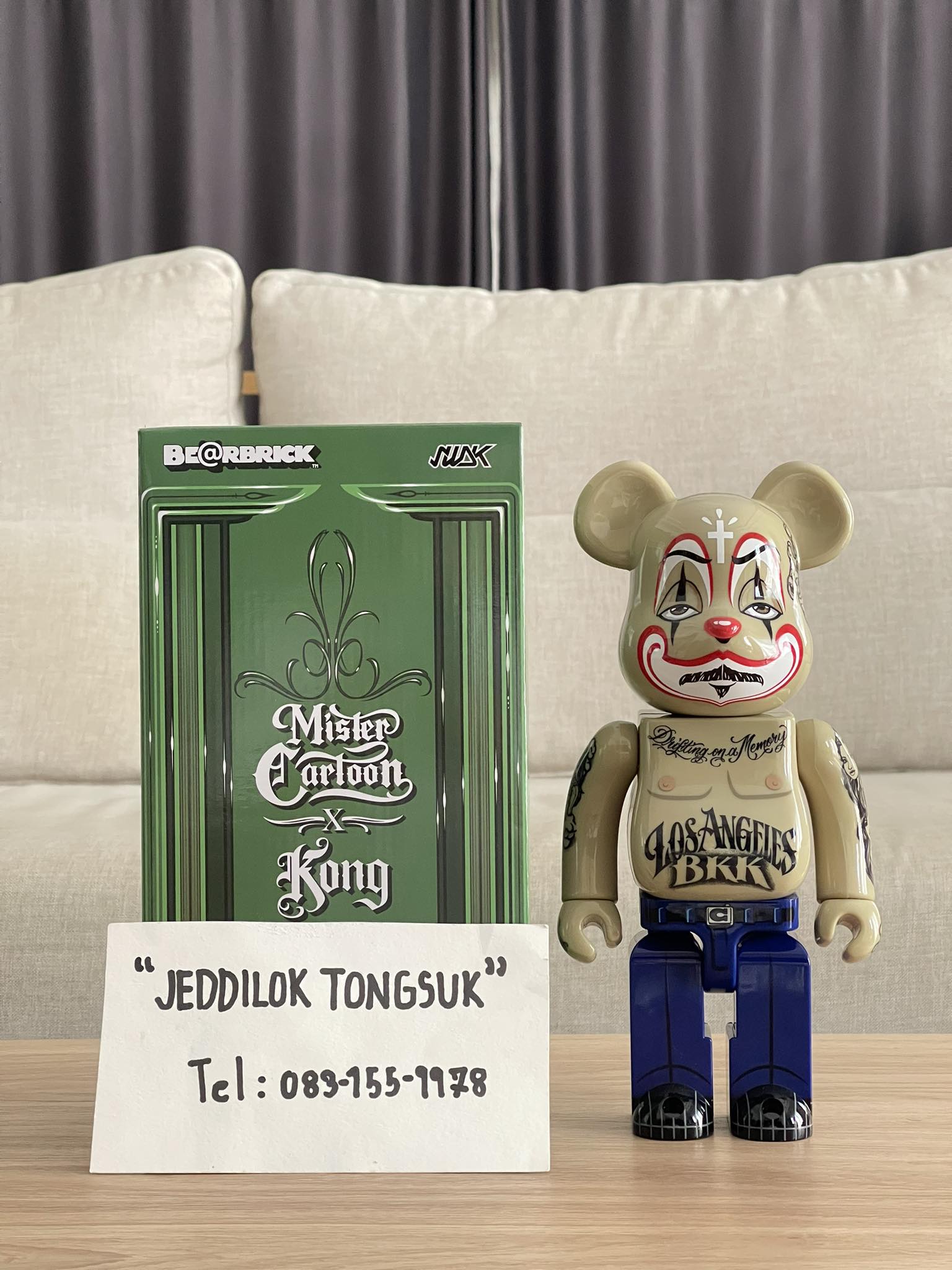 BE@RBRICK Mister Cartoon x Kong 400% มือ 2 แกะถ่ายรูปครั้งเดียว 