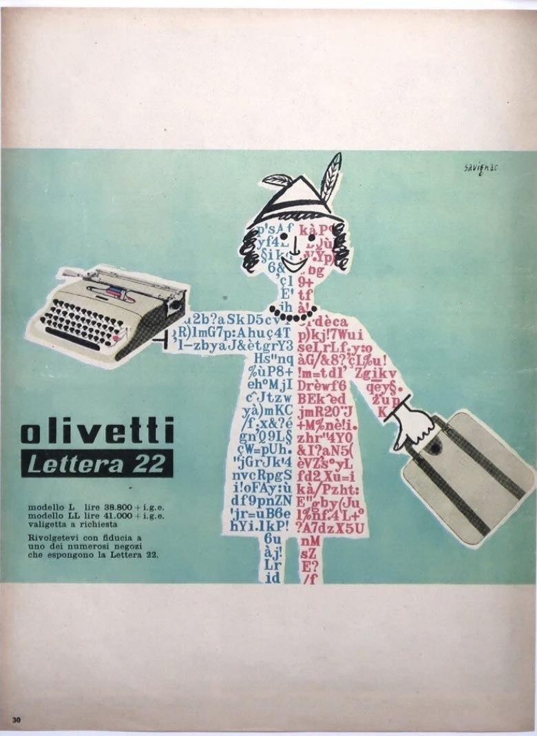 1950 Olivetti Lettera 22 escapement problems turned into art.