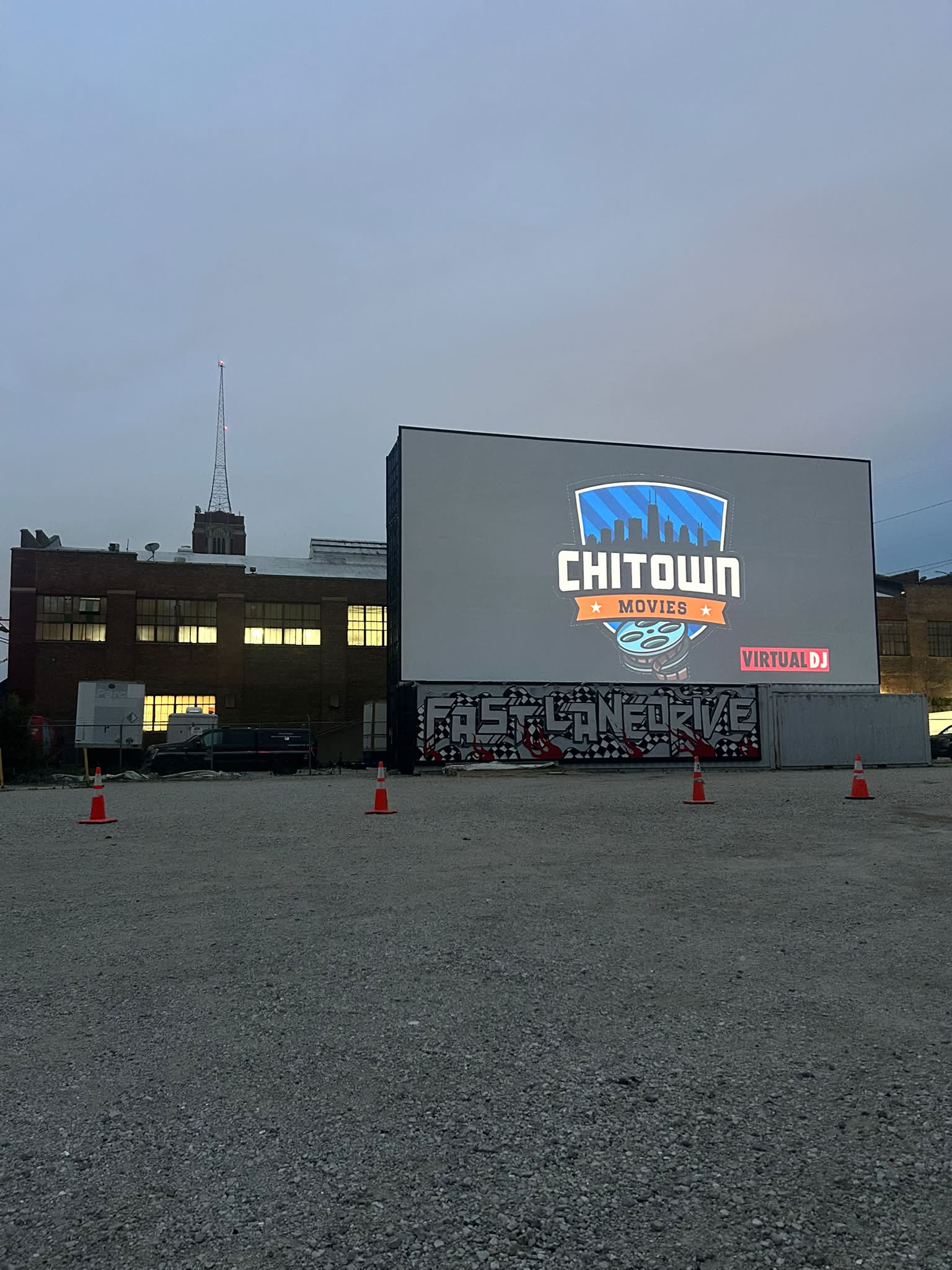 Drive -in movie theater in Chicago's Pilsen neighborhood