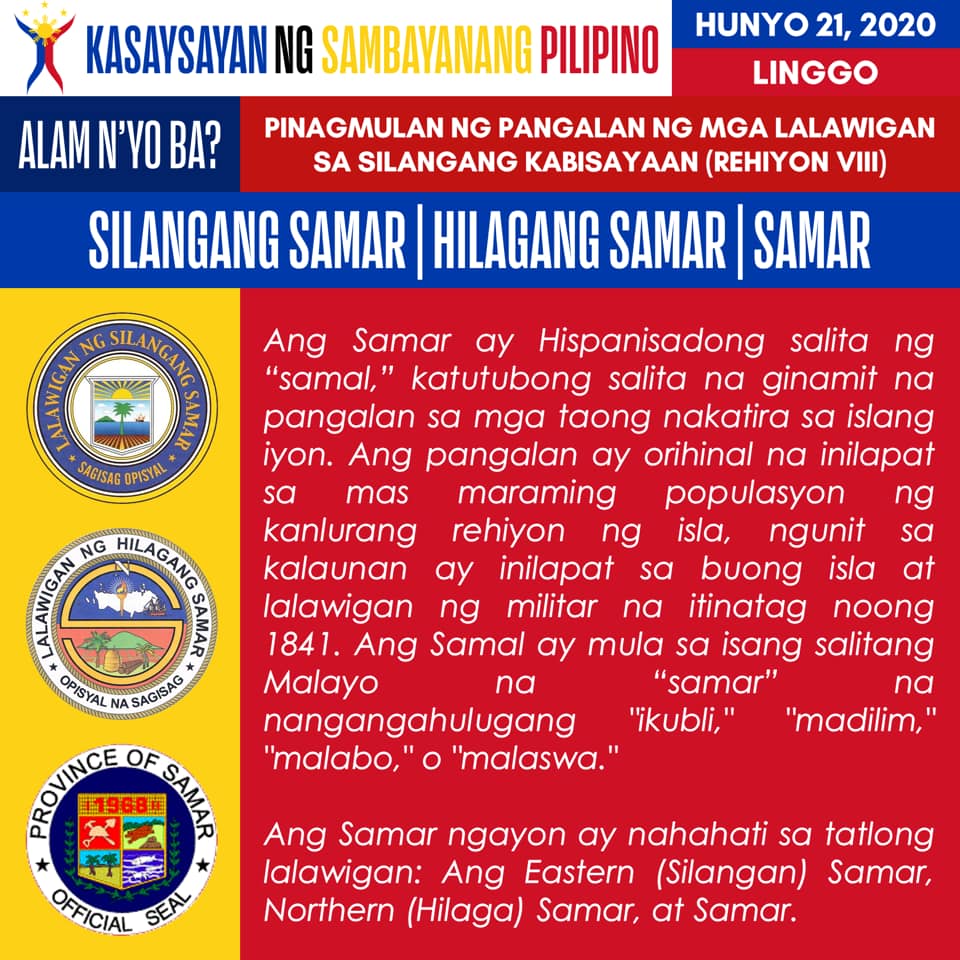 Kasaysayan - Ang Samar ay Hispanisadong salita ng “samal,” katutubong ...