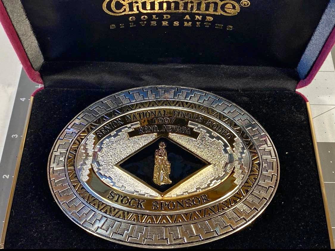 1997 Crumrine Reno Rodeo Senior National Finals Stock Sponsor Belt ...