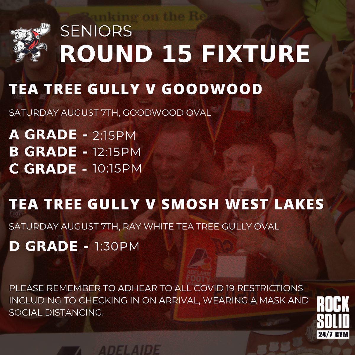 📣 SENIORS FOOTY... - Tea Tree Gully District Football Club