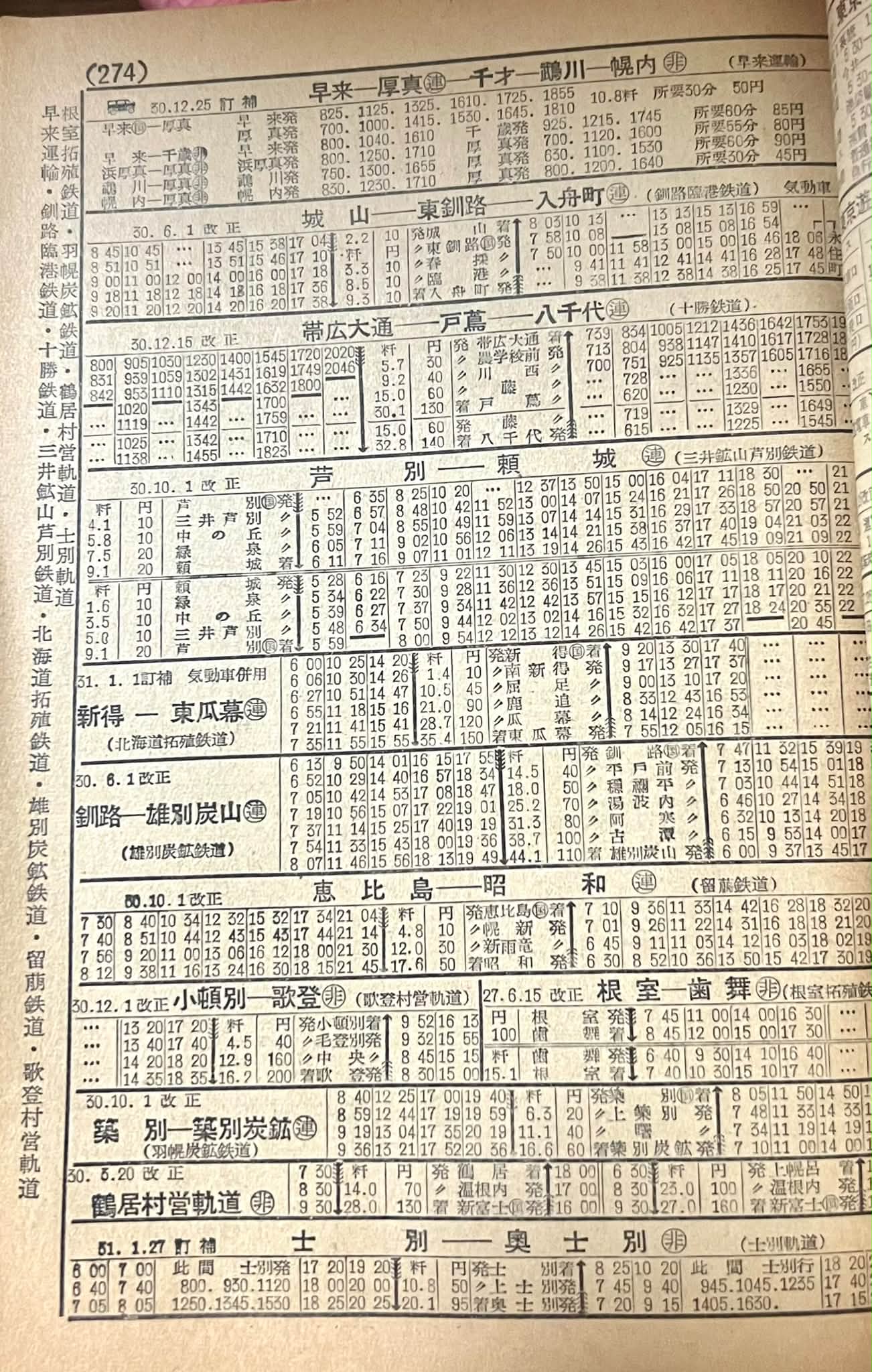 1965（昭和40）年10月の公社時刻表（今の大型サイズじゃなくて、小型