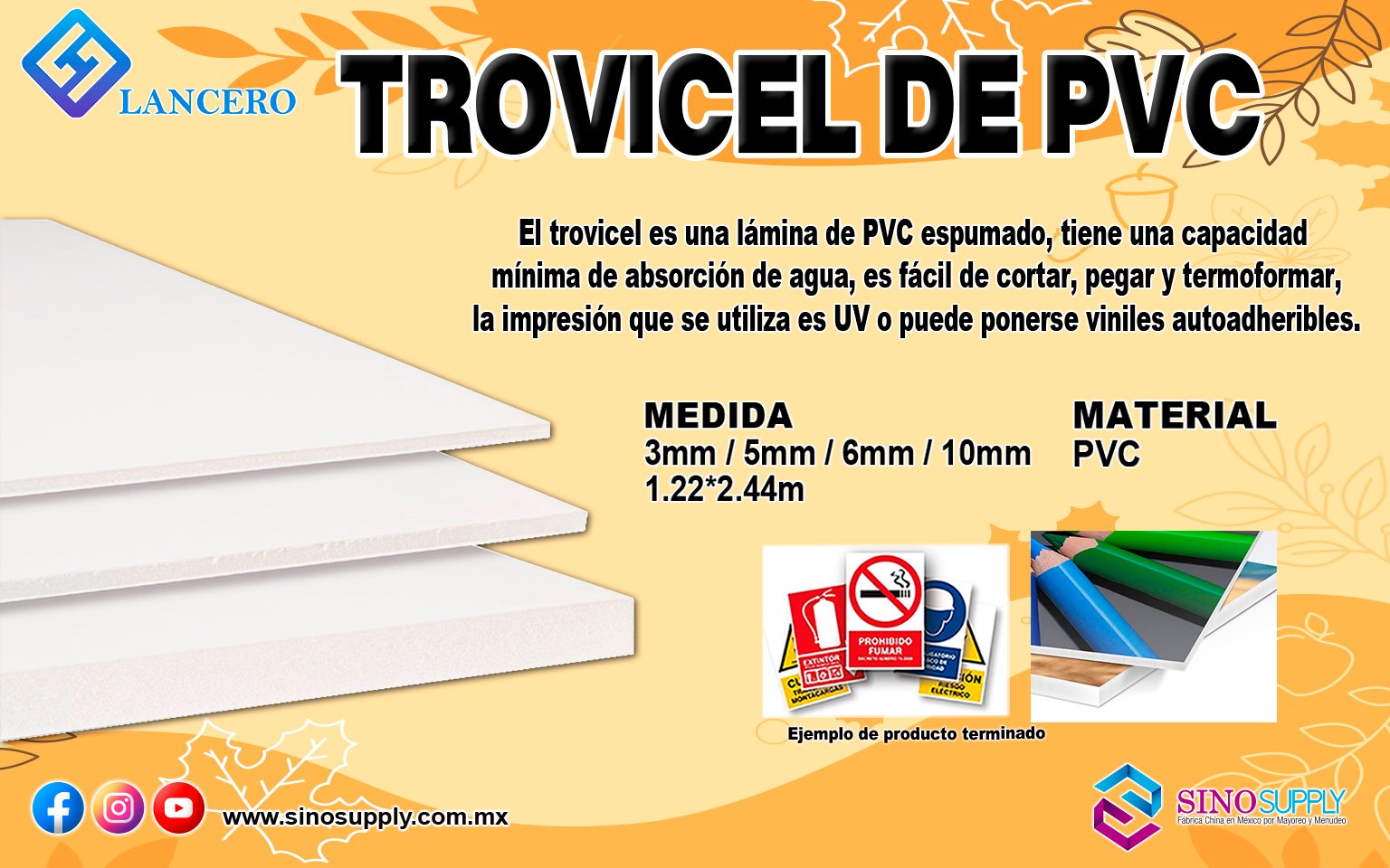 Lancero - 🔵TROVICEL DE PVC🔵 El Trovicel es una lámina de PVC espumado ...