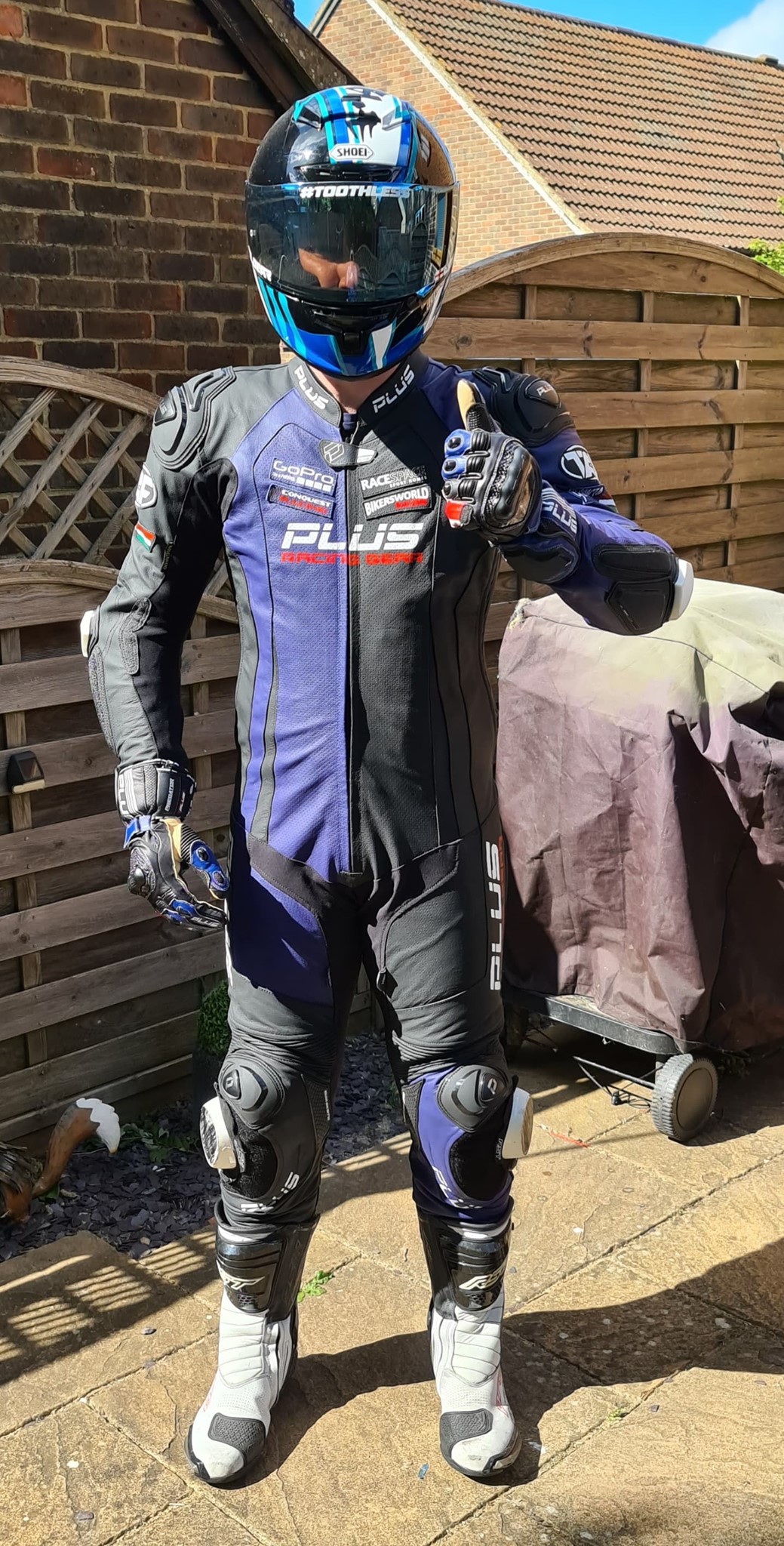 Liam gets his new airbag kangaroo... - PLUS Racing Gear
