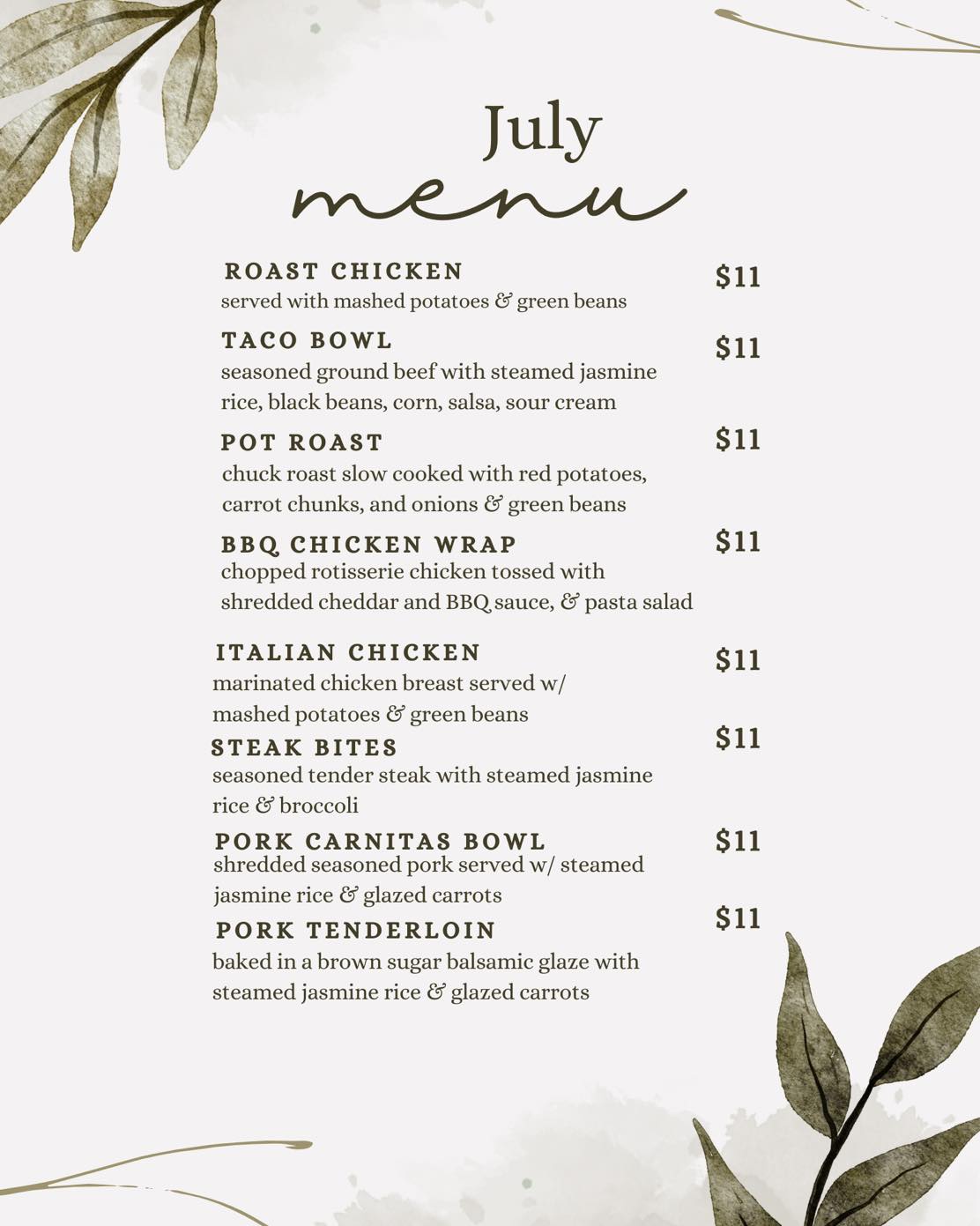 💥📣 NEW MENU 💥📣 JULY’s MEAL... - Food + Board Catering Co.