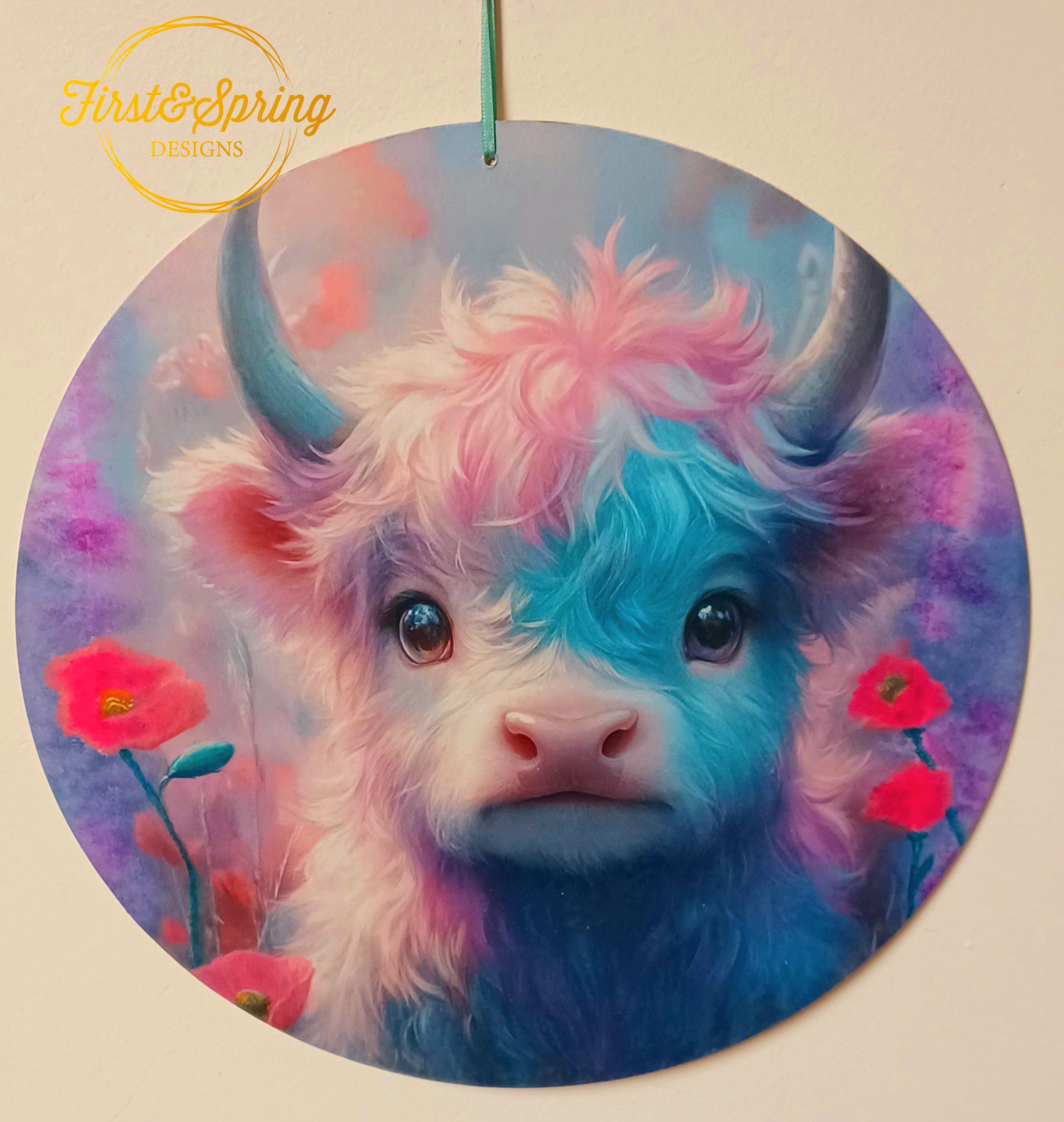 12x12 round circle wall art with decoupage display picture 1