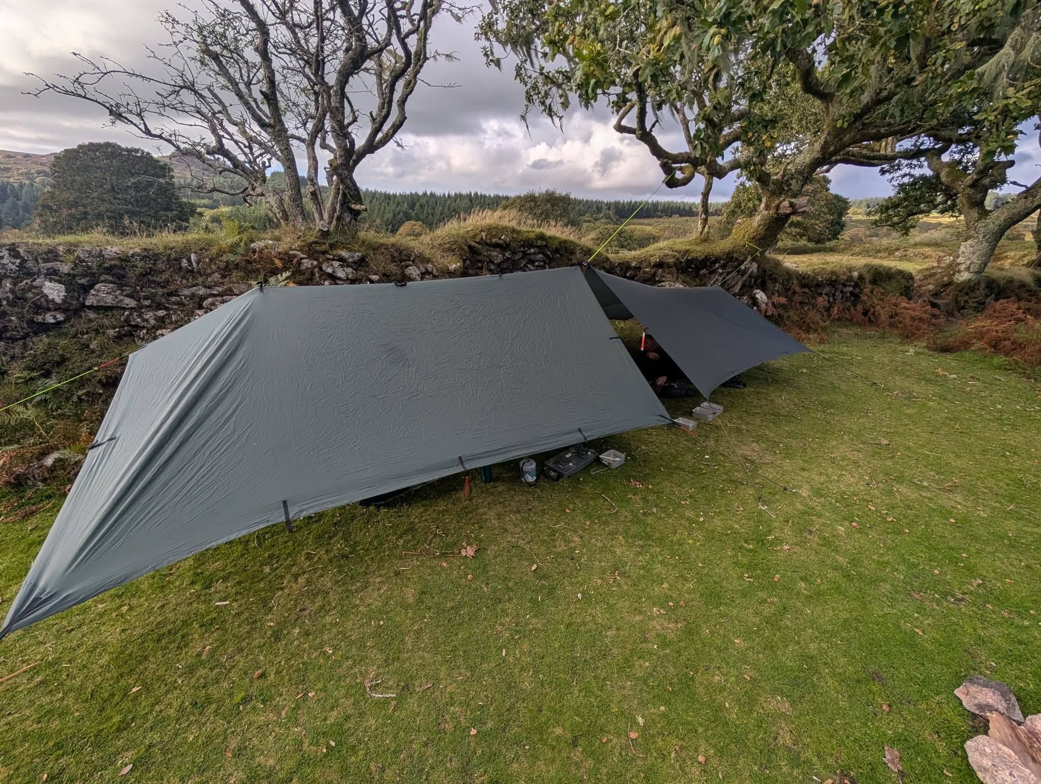 DD 3x3 and DD Super Light Tarp 3x2.9 Camping Setup