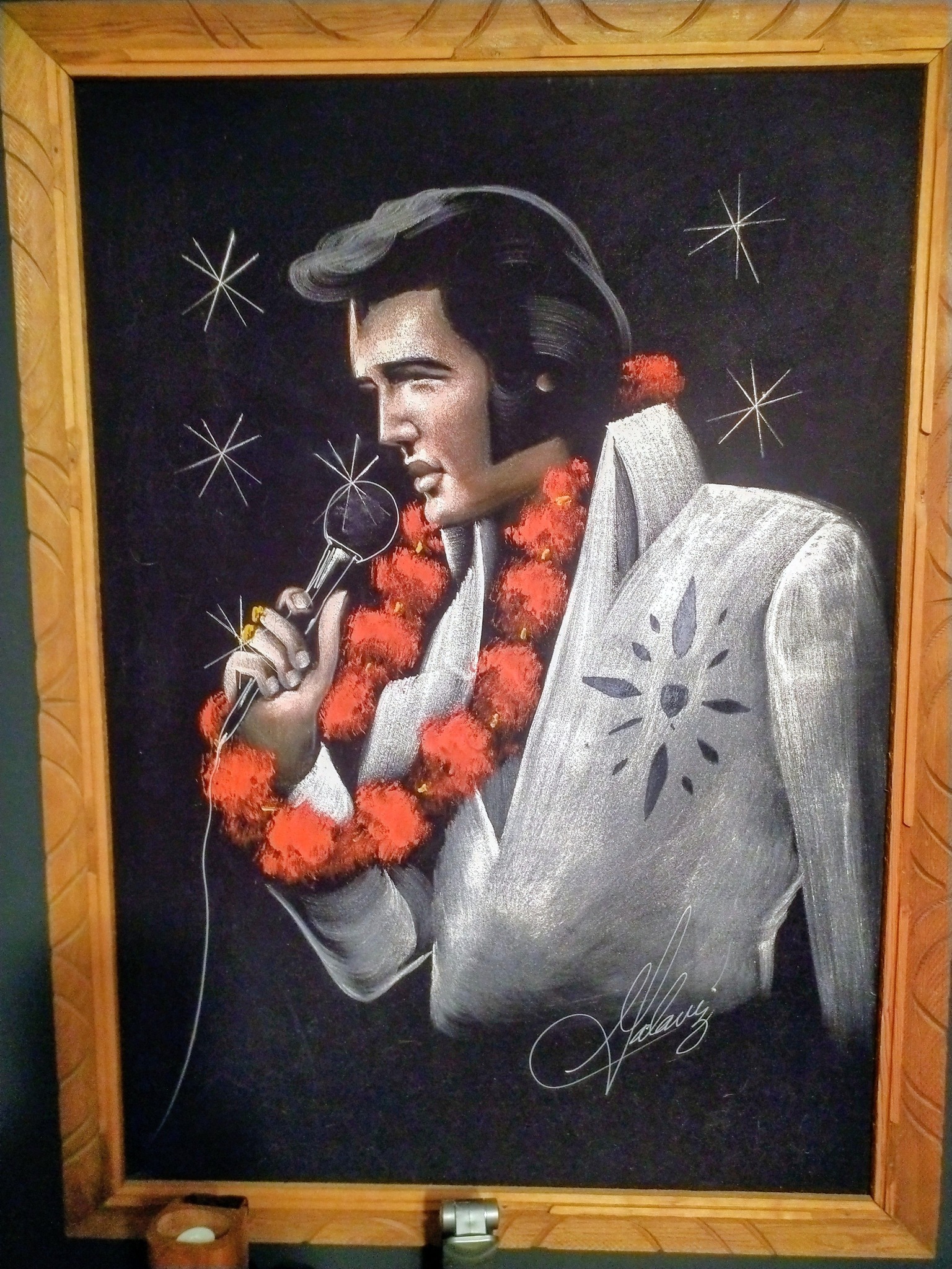 Original 1970s Mexican velvet Elvis painting