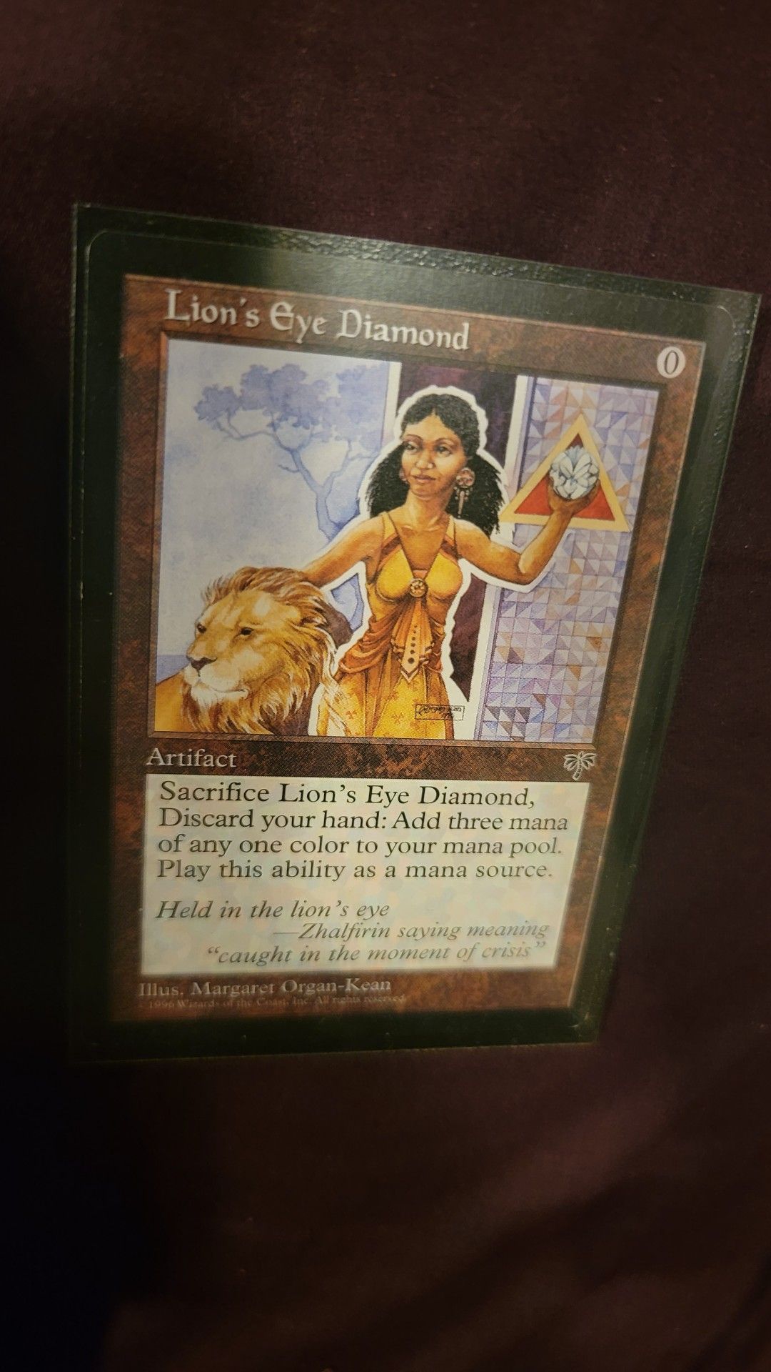 Discovering a rare Magic: The Gathering card, Lion's Eye Diamond