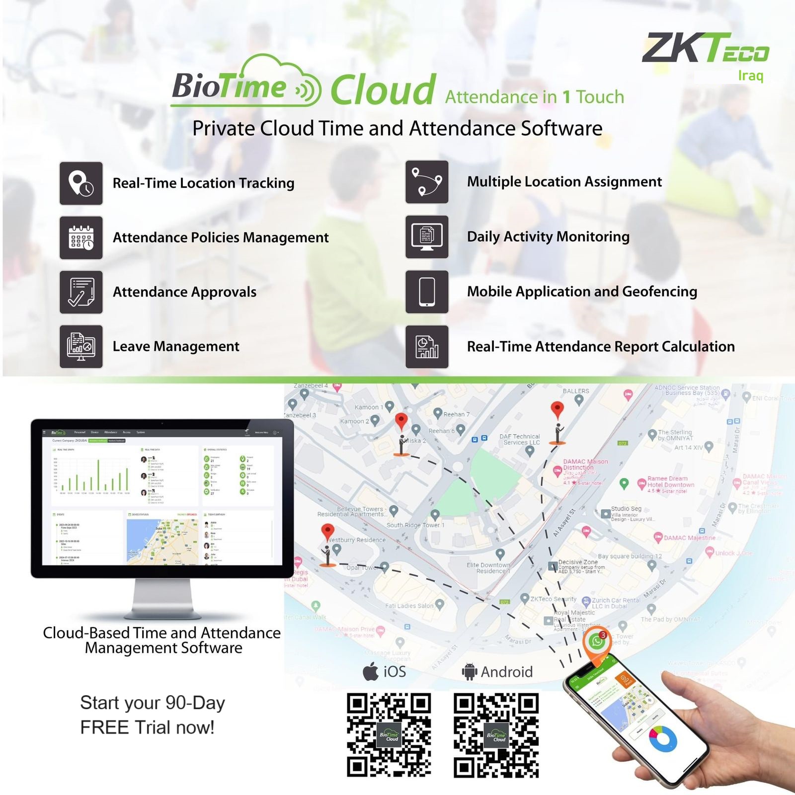 ZKTeco Iraq - BioTime Cloud is a real-time and efficient... | Facebook