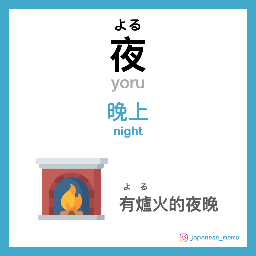日文輕鬆記 - 【夜】 [よる] [yoru] [名詞] 🔸重音: 1 🔸中文翻譯: 晚上... | Facebook