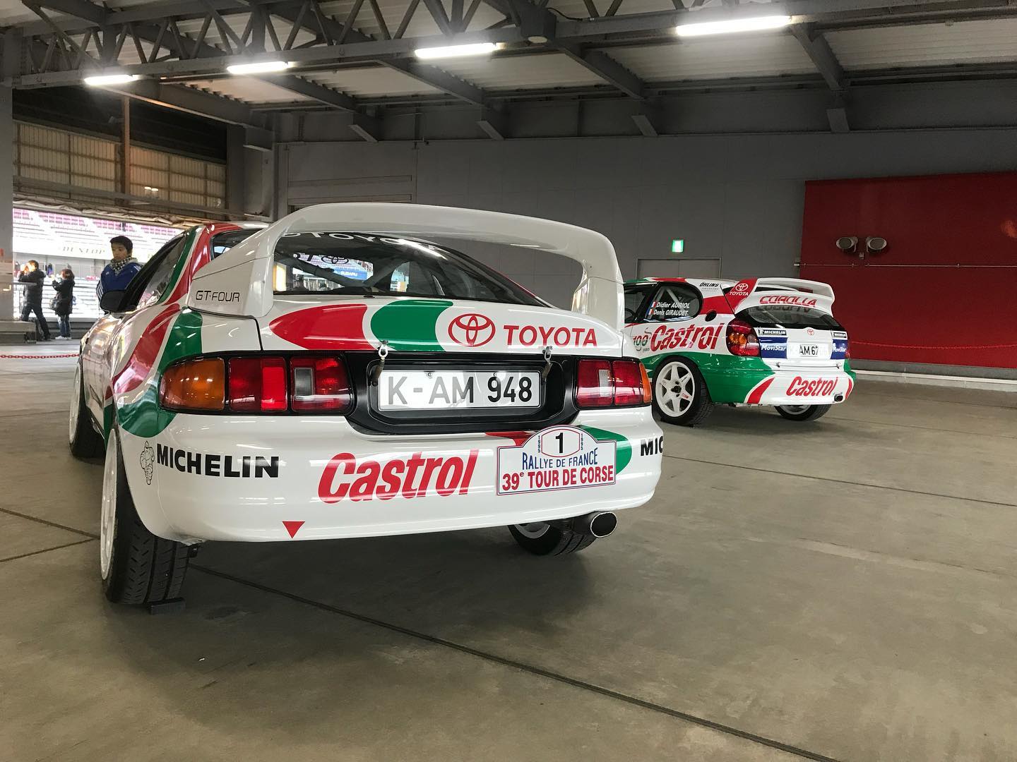 Rear-view of some Toyota’s rally... - Japanese Racing Cars