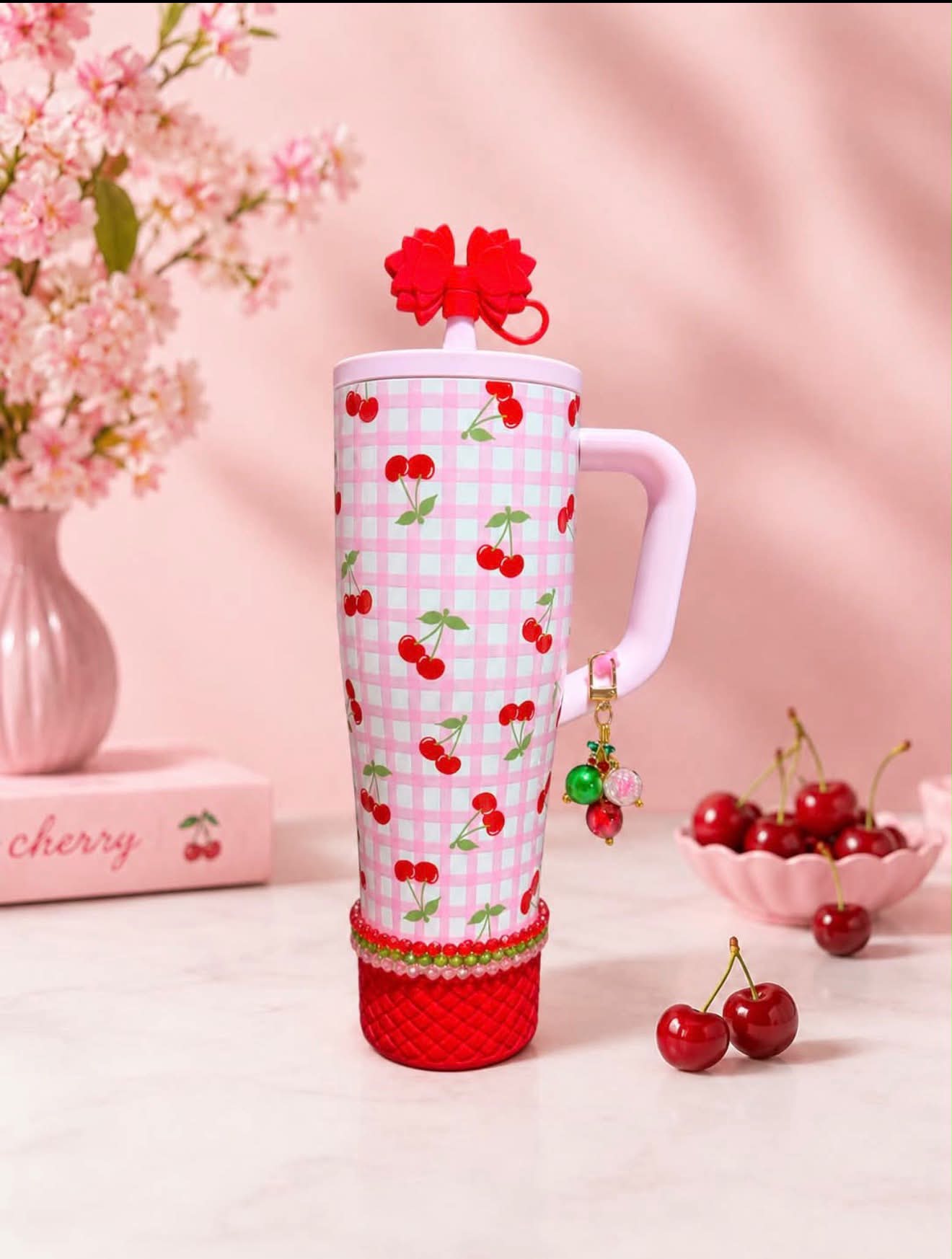 Sip pretty in cherry blossom pink🥤 The cutest cup only available