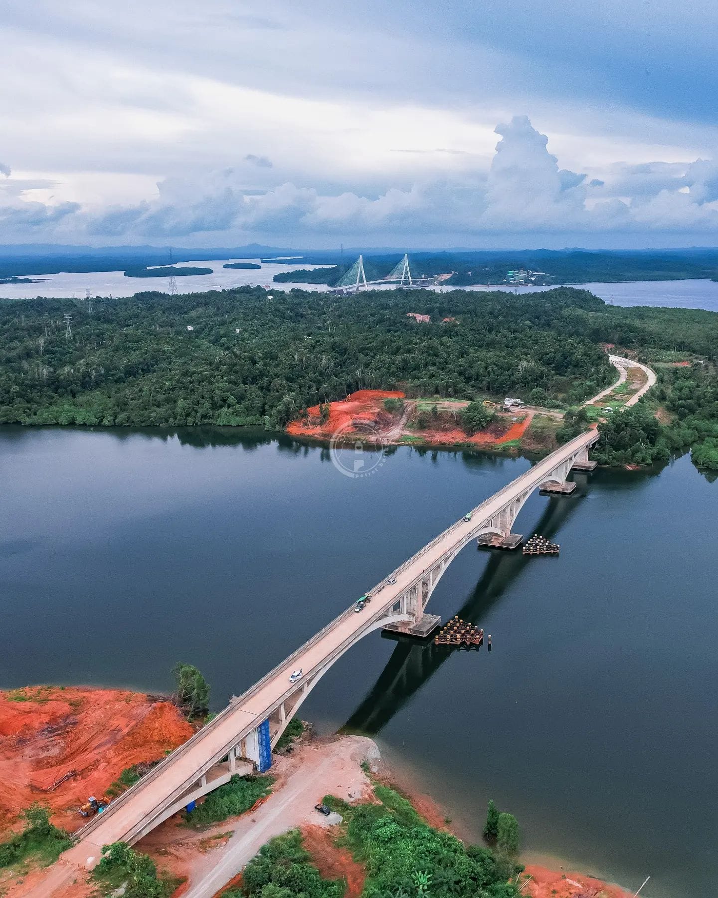 ASEAN Skyline - Under construction Balang Island Bridge....