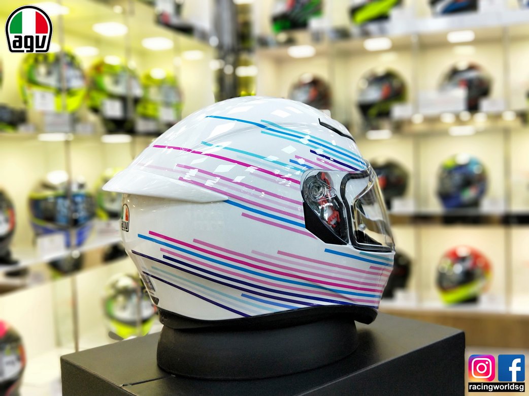 agv k3 fleurs white gold Mono Helmet Seta LG around street helmet that takes safety New motorcycle helmets from AGV