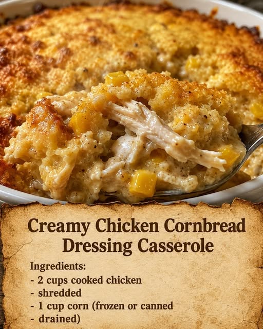 do you put cream of chicken in cornbread dressing Creamy Casserole 🍗🌽🥘🍞 This cozy dish is the perfect way to bring the family together for a comforting meal! 🍴 Ingredients: * 2 cups cooked chicken, shredded * 1 696X Maxi Dress Black Tight COLOUR:Ditzy Floral old fashioned cornbread dressing