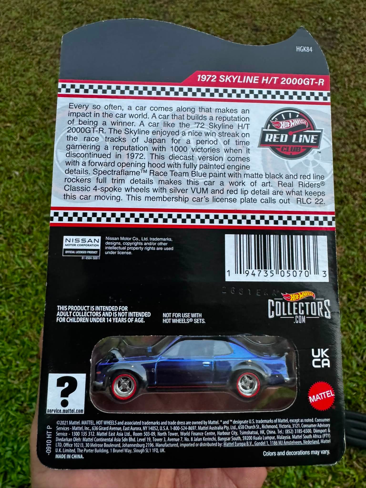 RLC Skyline H/T 2000GT-R die-cast model for sale