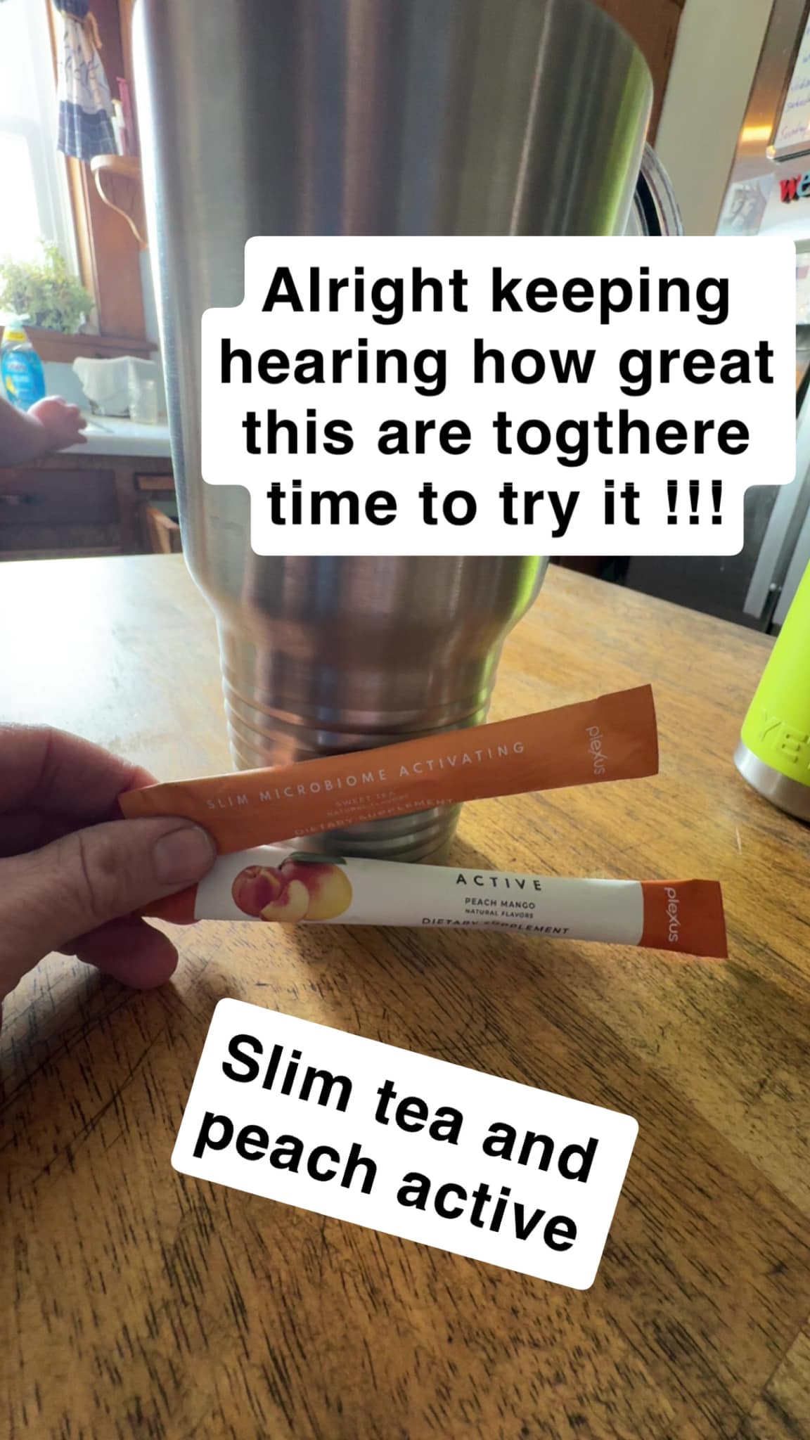 Enjoying our new limited FitLine PEACH Ice-Tea Activize.We love