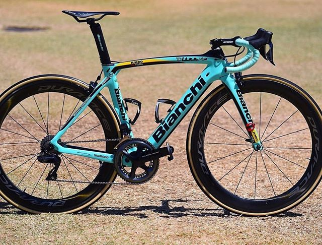 Georgen Bennett of Team Jumbo-Visma Cycling's Bianchi Oltre XR4