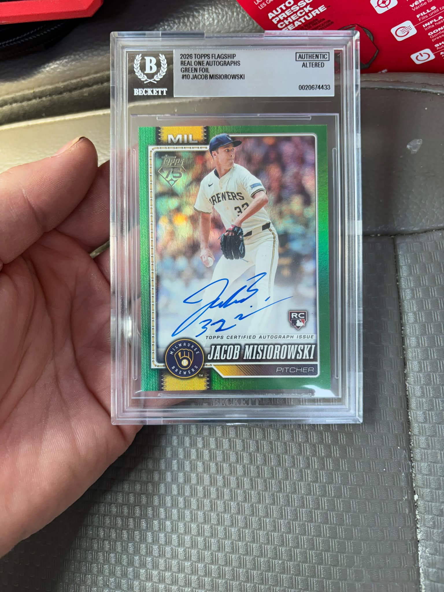 Jacob Misiorski 2026 Topps Flagship Real One Autographs Green Foil