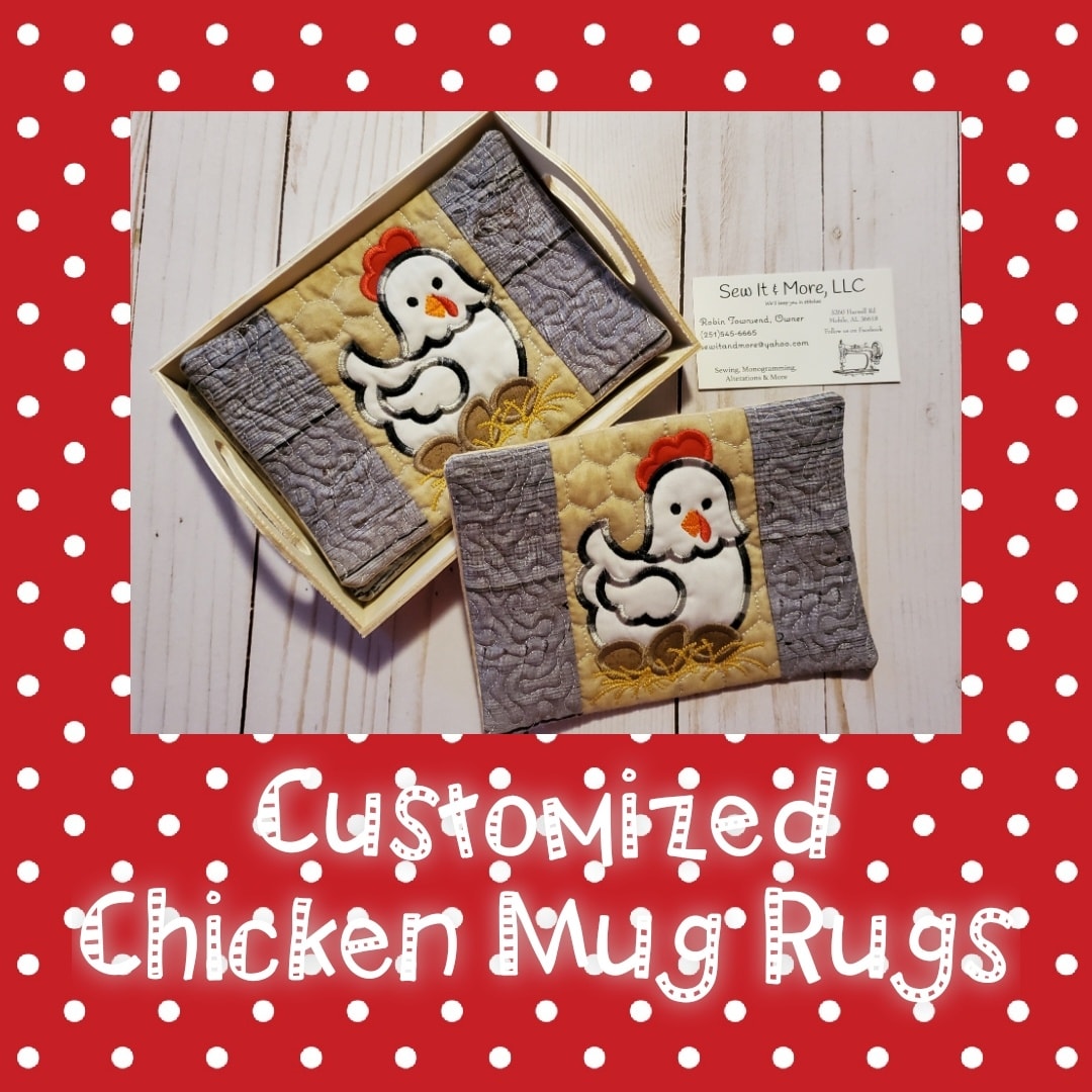 Look how cute these chicken mug rugs... - Sew It & More LLC | Facebook