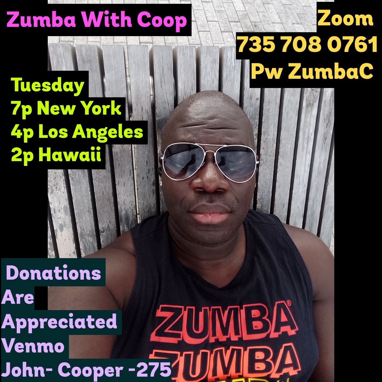 Zumba Virtual is on Tonight! Sun or Storm!!