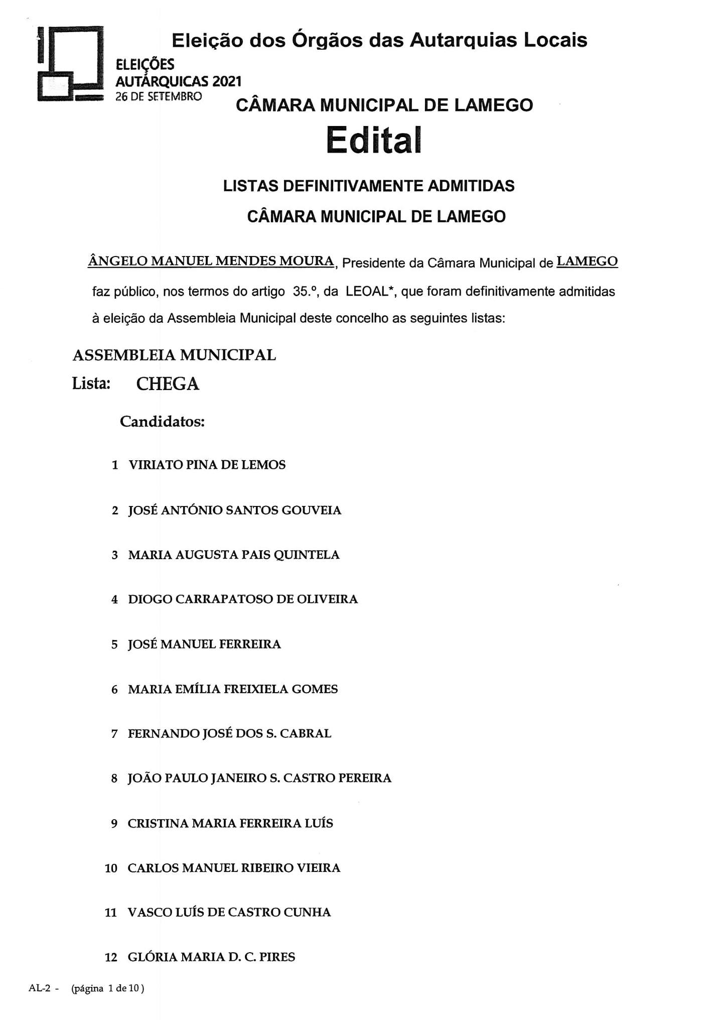Eleição dos Órgãos das autarquias... - Freguesia de Ferreirim | Facebook