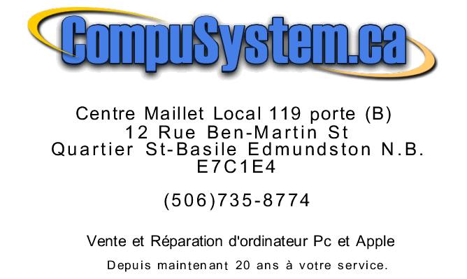 CompuSystem Edmundston NB 735-8774 | Edmundston NB