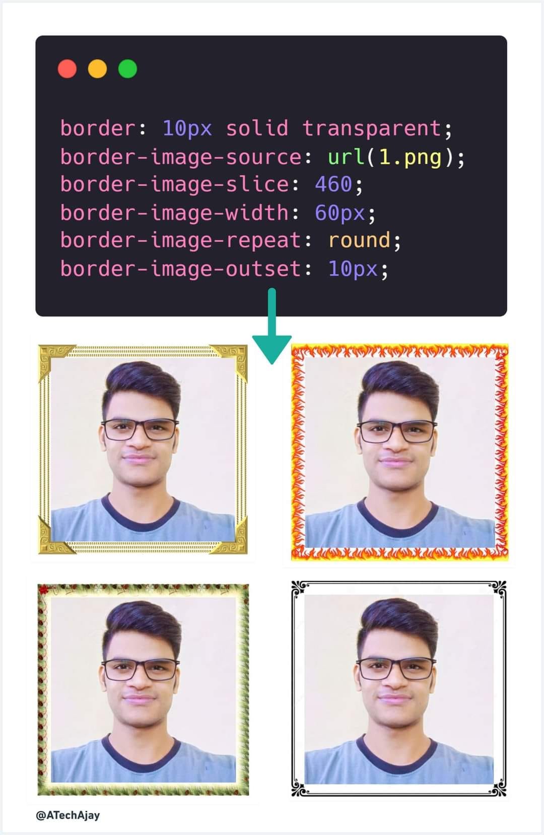 Ajay Yadav - CSS Border Design Using An Image! Codepen...