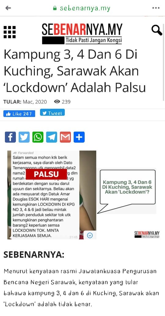 Pusat Internet Komuniti Felda Jenderak Utara Kampung 3 4 Dan 6 Di Kuching Sarawak Akan Lockdown Adalah Palsu Tidakpastijangankongsi Covid19 Sebenarnya My Dudukrumah Facebook