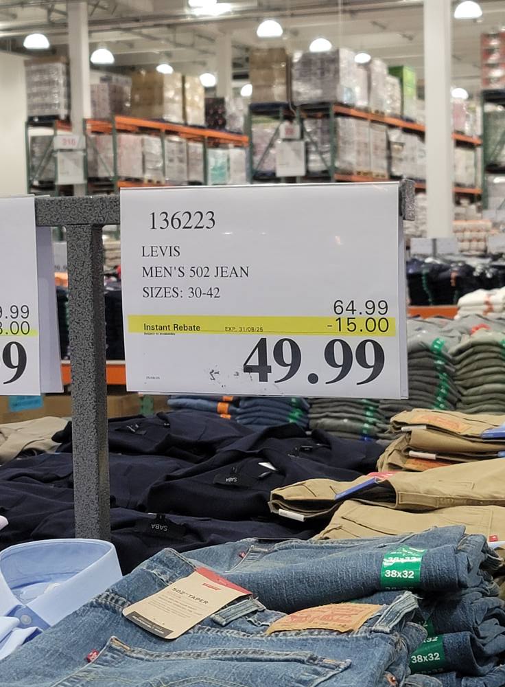 Levi's, calvin klein and adidas on rebate