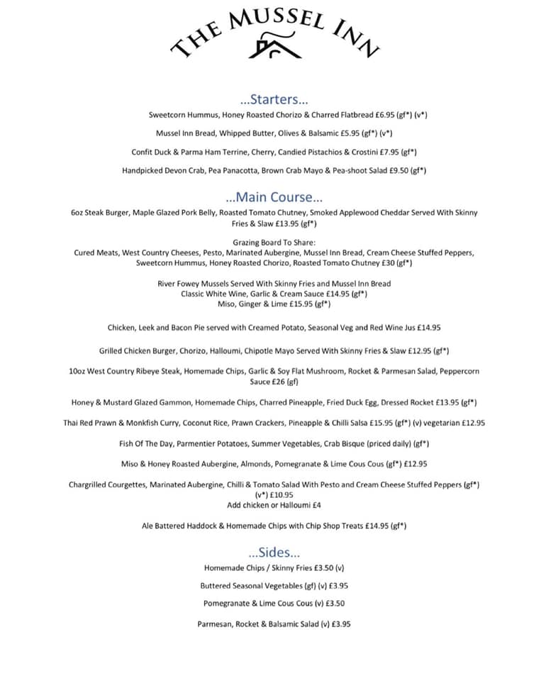 The Mussel Inn Summer Menu ‘21🤎 - The Mussel Inn & Cottages