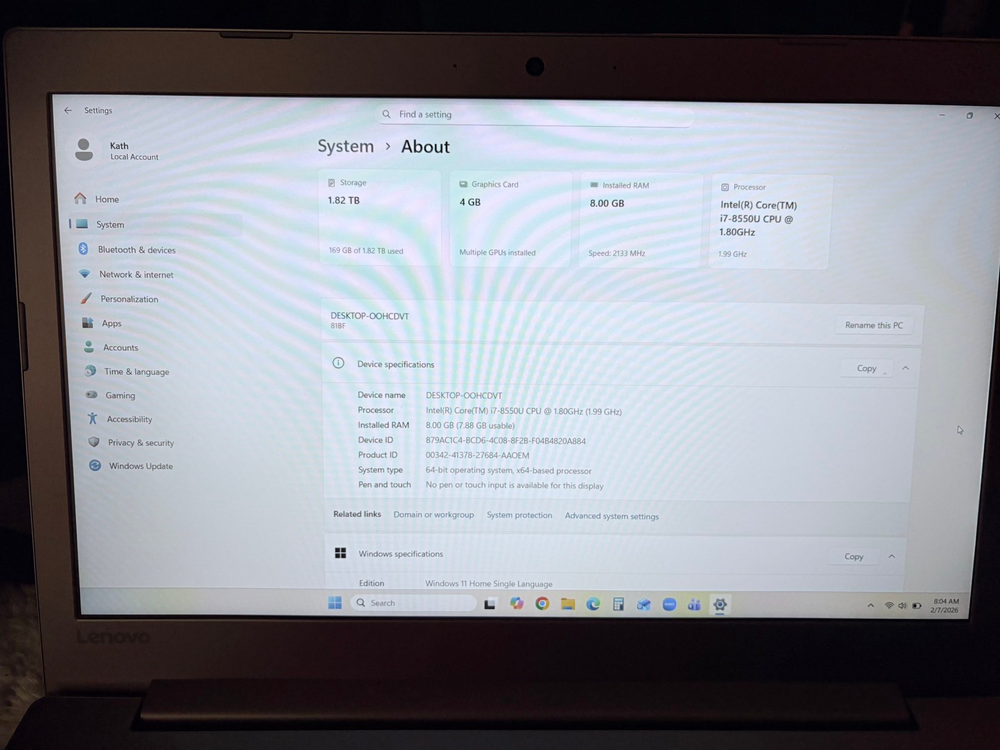 👉FOR SALE ‼️ 😉 ⭐ LENOVO THINKPAD ⭐Core i5-8th gen ⭐1.8GHz