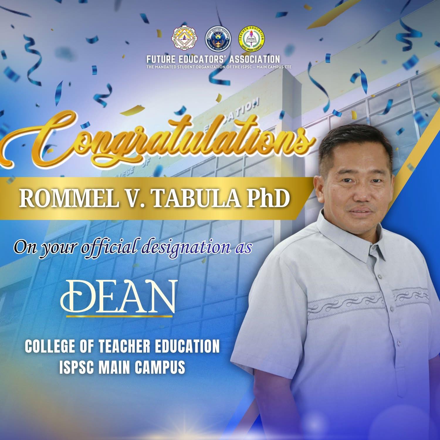 Rommel Tabula - Congratulations, ISPSCians. So proud of you. | Facebook