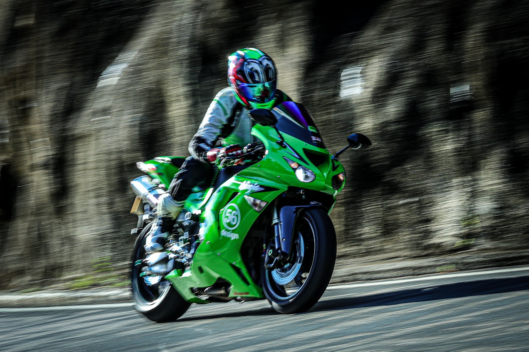 Left hairpin ahead, ready to turn in. #Kawasaki #ZX10R #Im59GoingTo60
