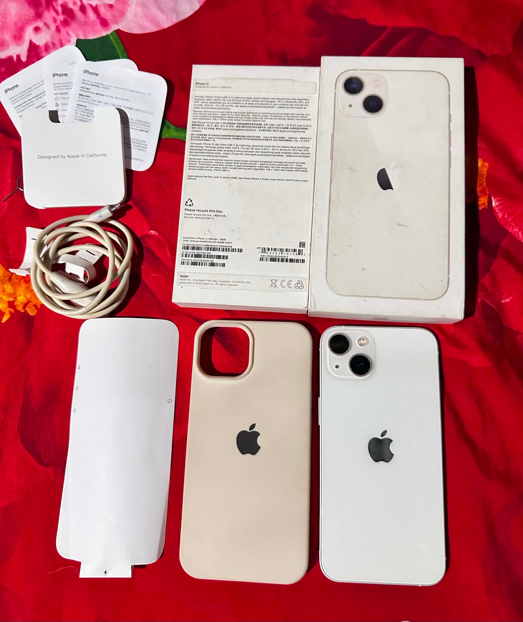 Iphone 13 (128gb starlight) -88%bh Orig battery -Factory unlock 