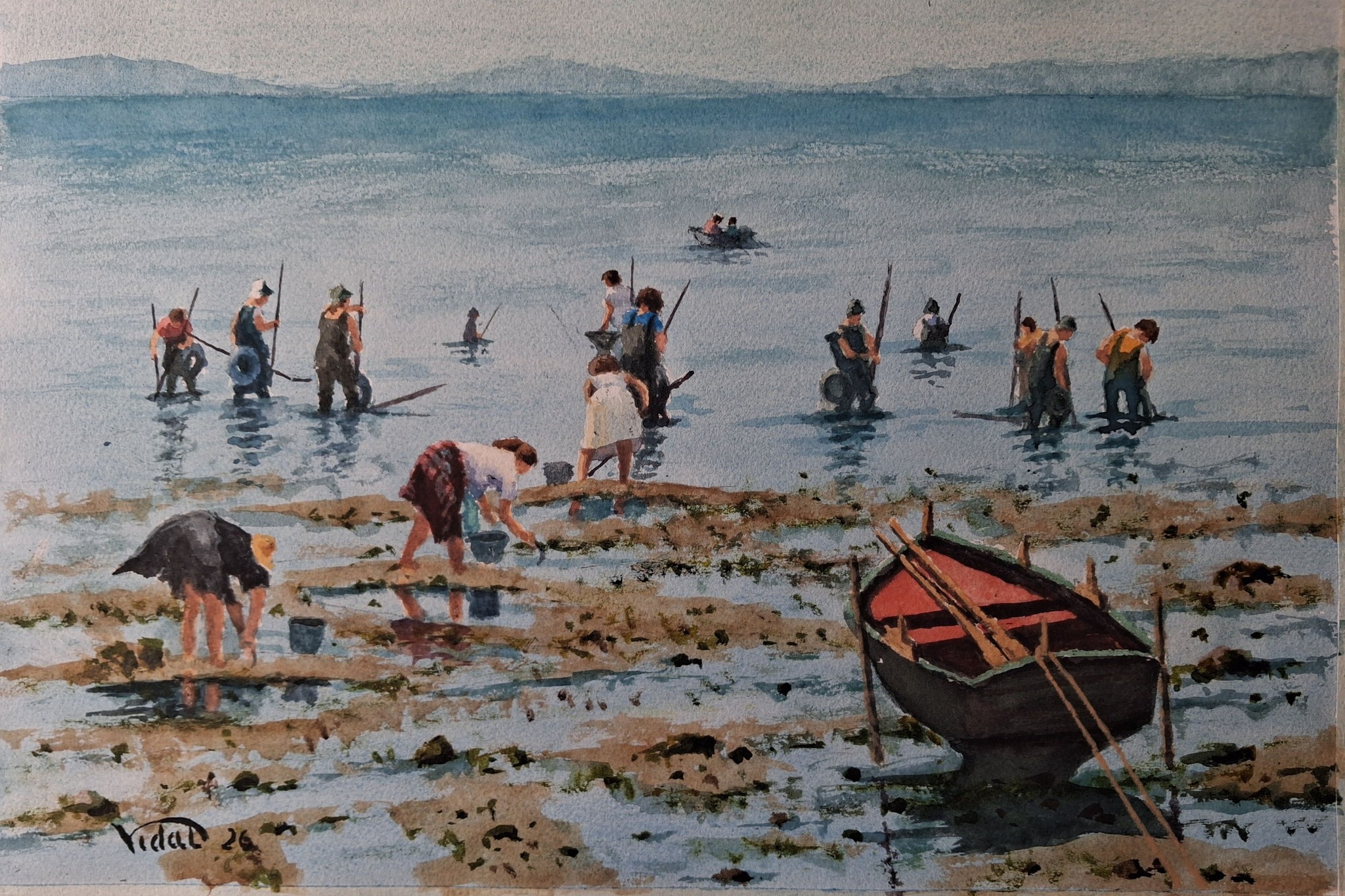 水上人家 水彩.27*38CM 2026.04.TAIWAN