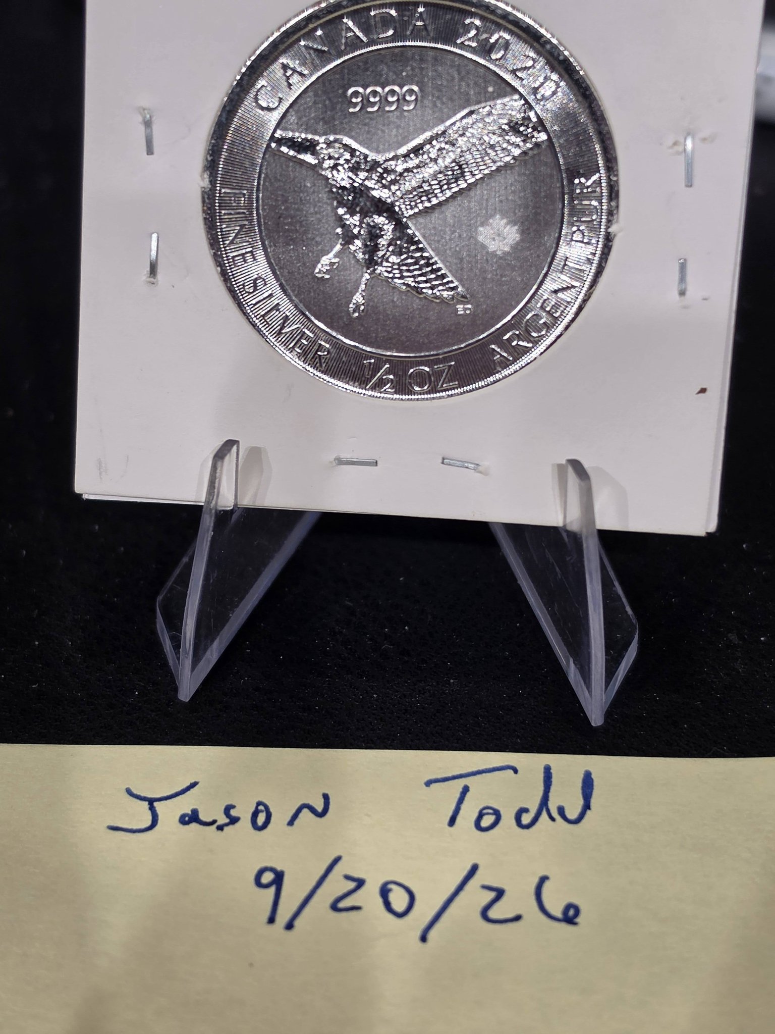 2020年カナダ レッドテールホーク 1/2オンス 純度.9999 カラー銀貨 2020 Canada Red Tail Hawk 1/2oz .9999 Fine Silver Round for Sale