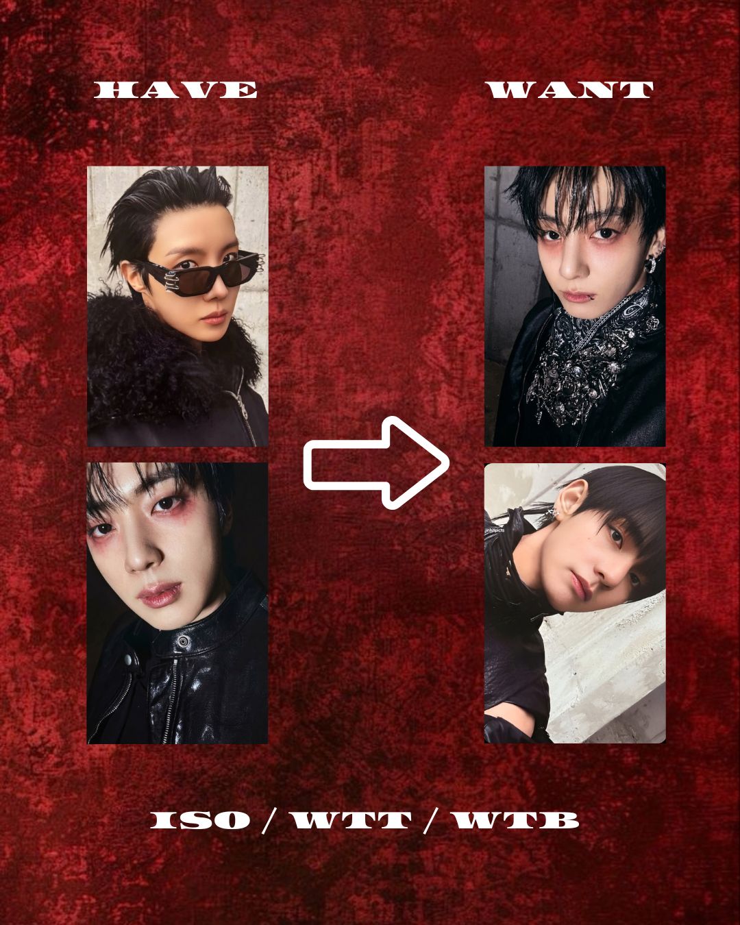 BTS ARIRANG USA TOUR R2 PC's for JK and Tae