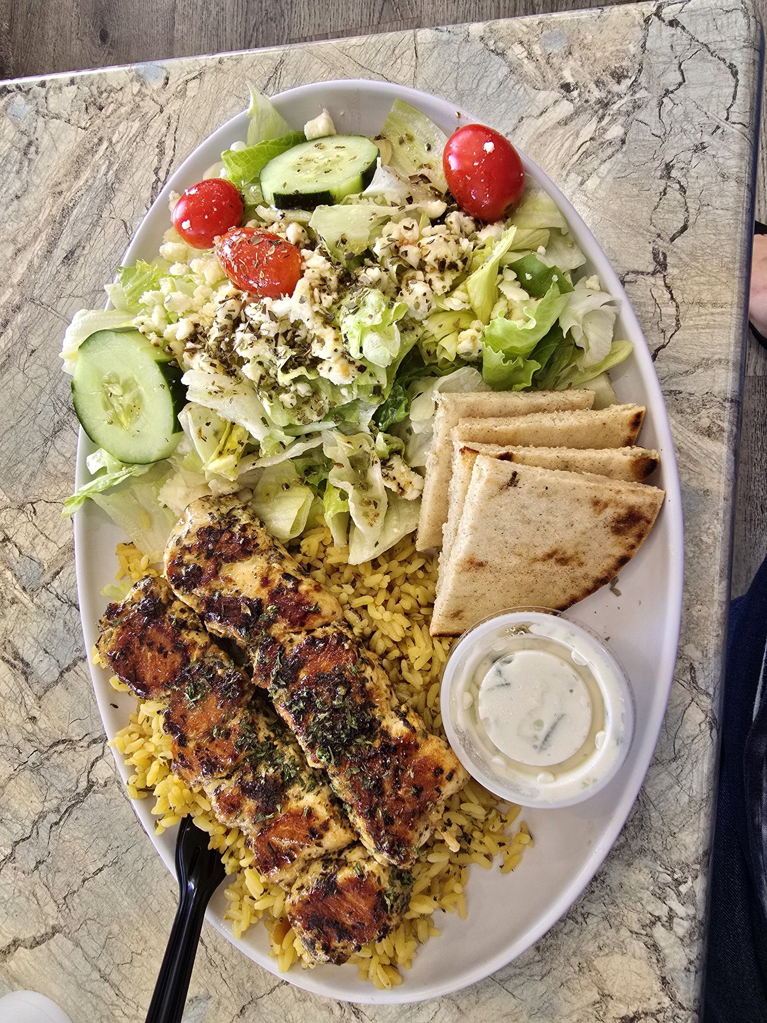 The Krazy Greek chicken souvlaki platter review | Winter Haven, FL