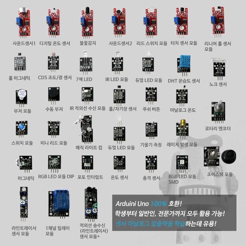 에듀이노 Eduino - 다양한 센서들로 알차게 모았다!! 